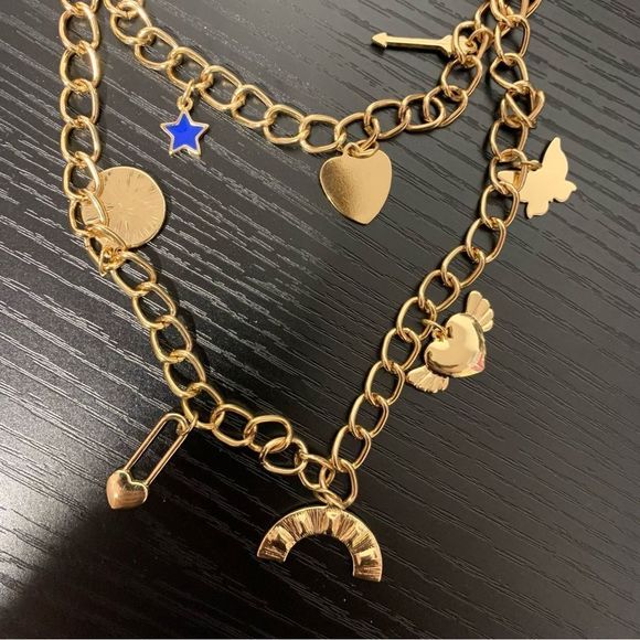 NEW BP rainbow butterfly star heart golden necklace - Picture 4 of 5